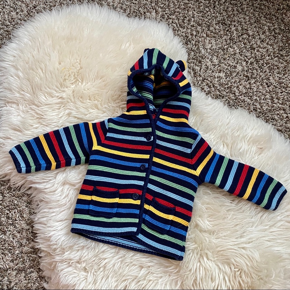 Baby Gap 6-12m rainbow stripe cardigan